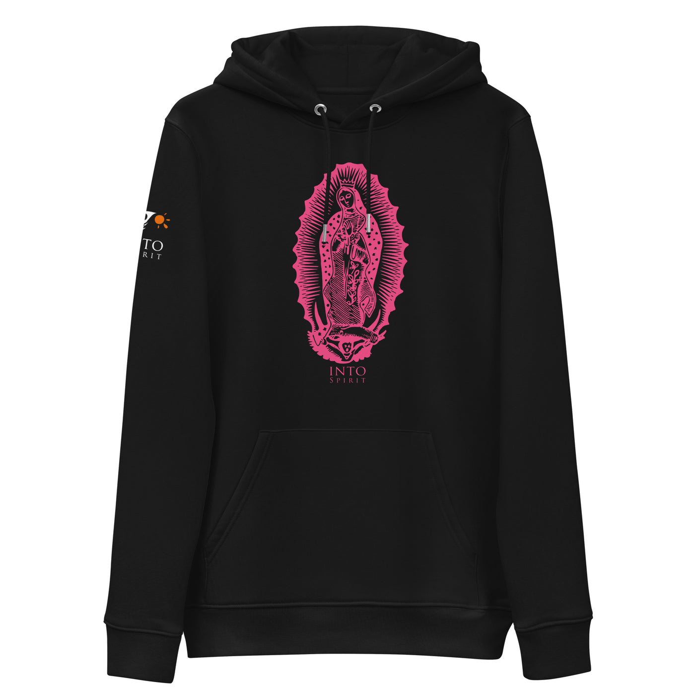 Guadalupe's Virgin unicolor women´s essential eco-hoodie