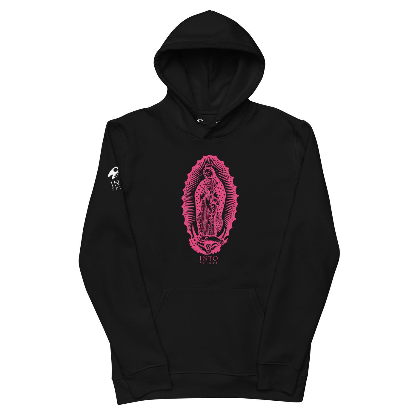 Guadalupe's Virgin unicolor women´s essential eco-hoodie