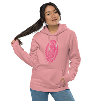 Guadalupe's Virgin unicolor women´s essential eco-hoodie