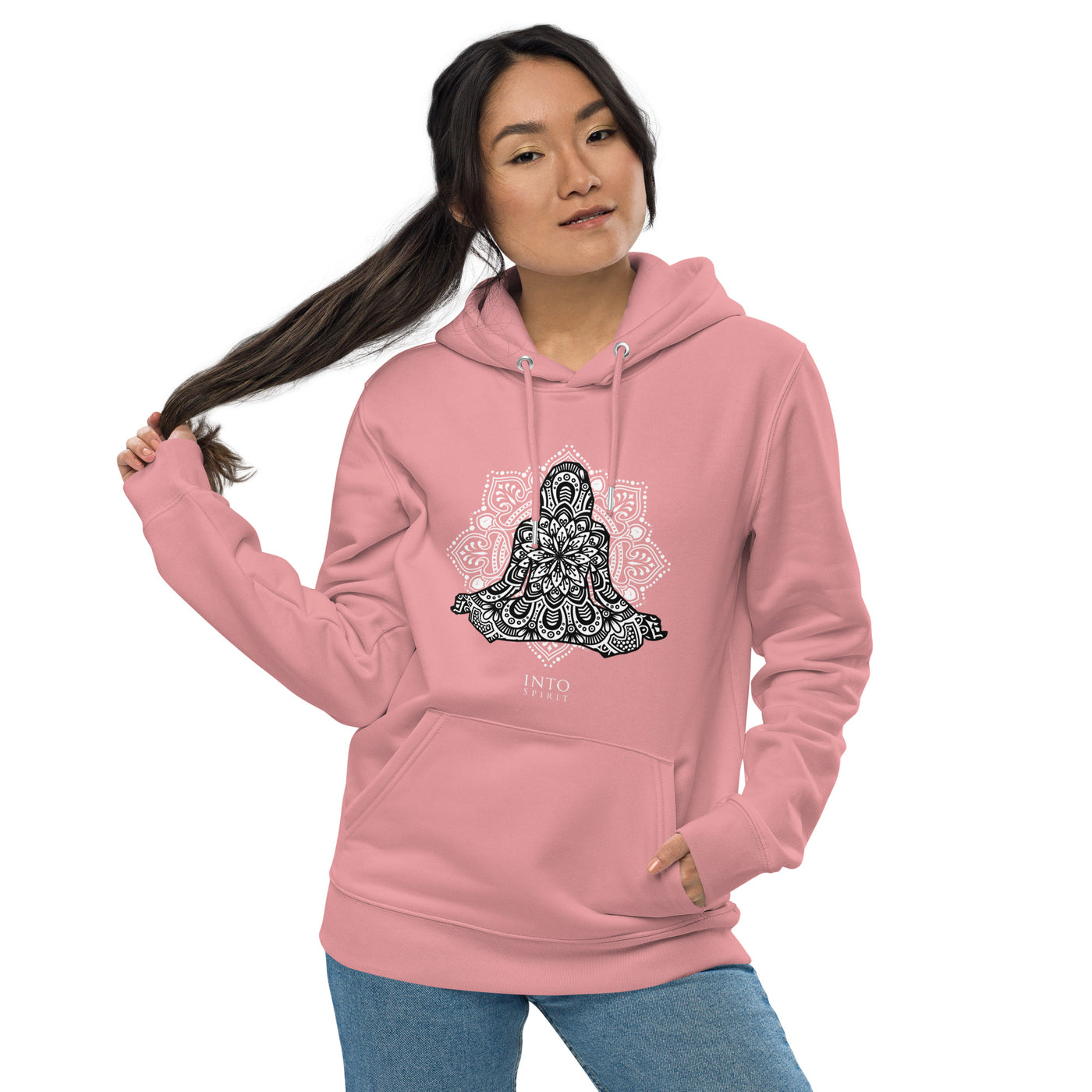 Pink mandal yoga women´s essential eco-hoodie