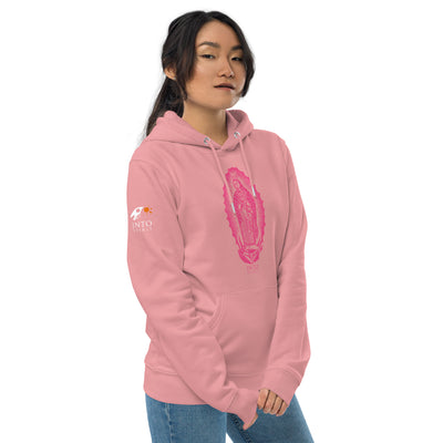 Guadalupe's Virgin unicolor women´s essential eco-hoodie