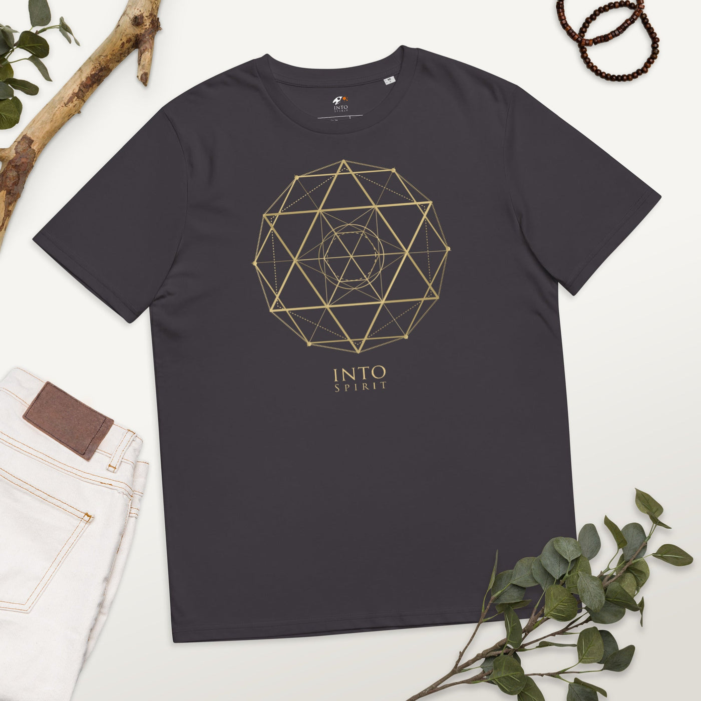 Sacred geometry David's star organic cotton men's t-shirt