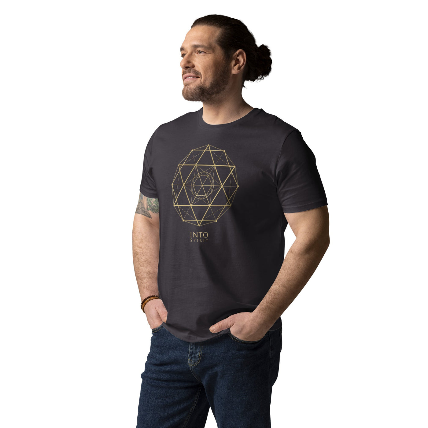 Sacred geometry David's star organic cotton men's t-shirt