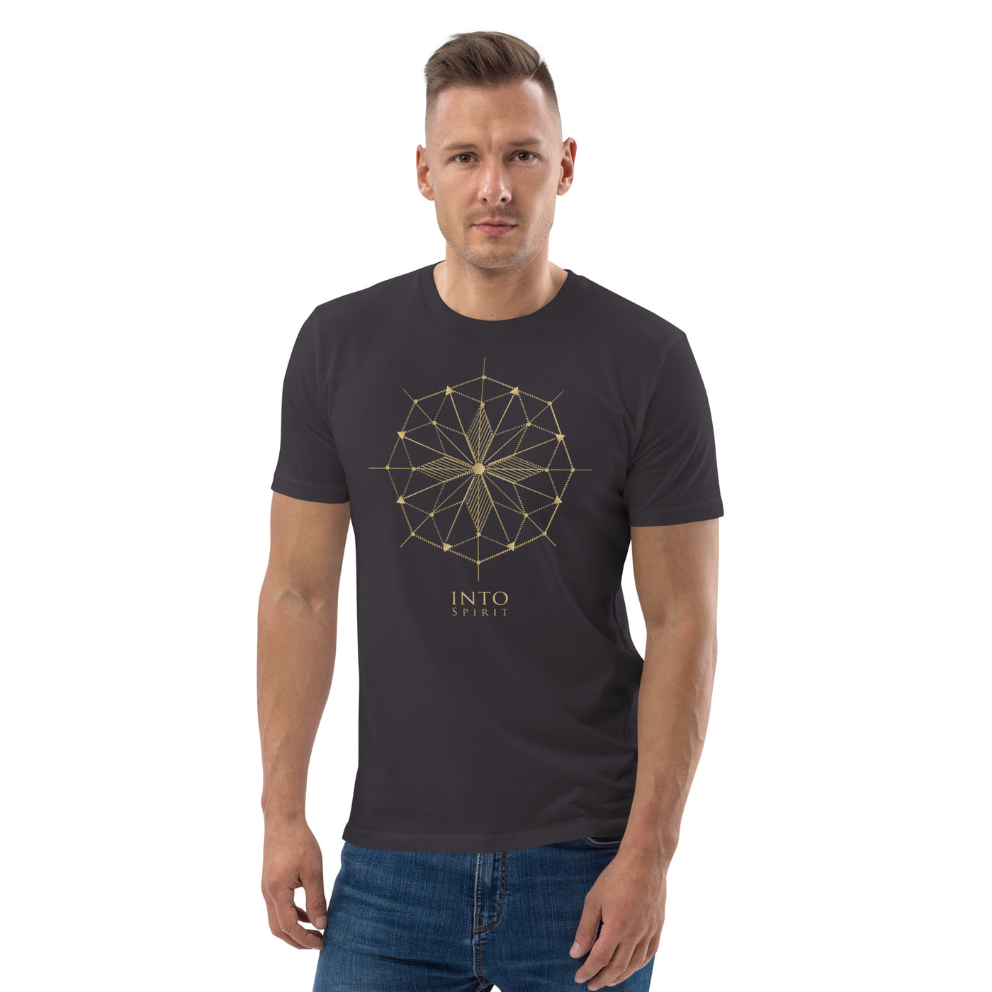 sacred geometry cross unisex organic cotton t-shirt