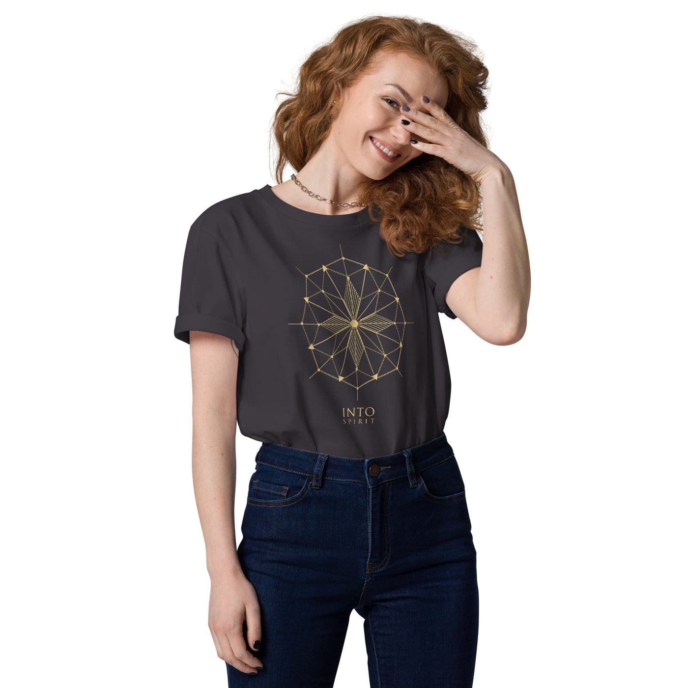 sacred geometry cross unisex organic cotton t-shirt