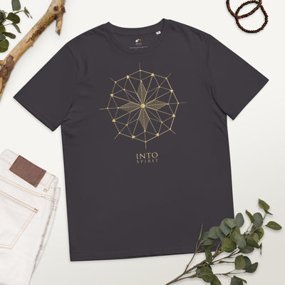 sacred geometry cross unisex organic cotton t-shirt