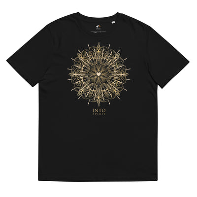 Heart mandala organic cotton men's t-shirt