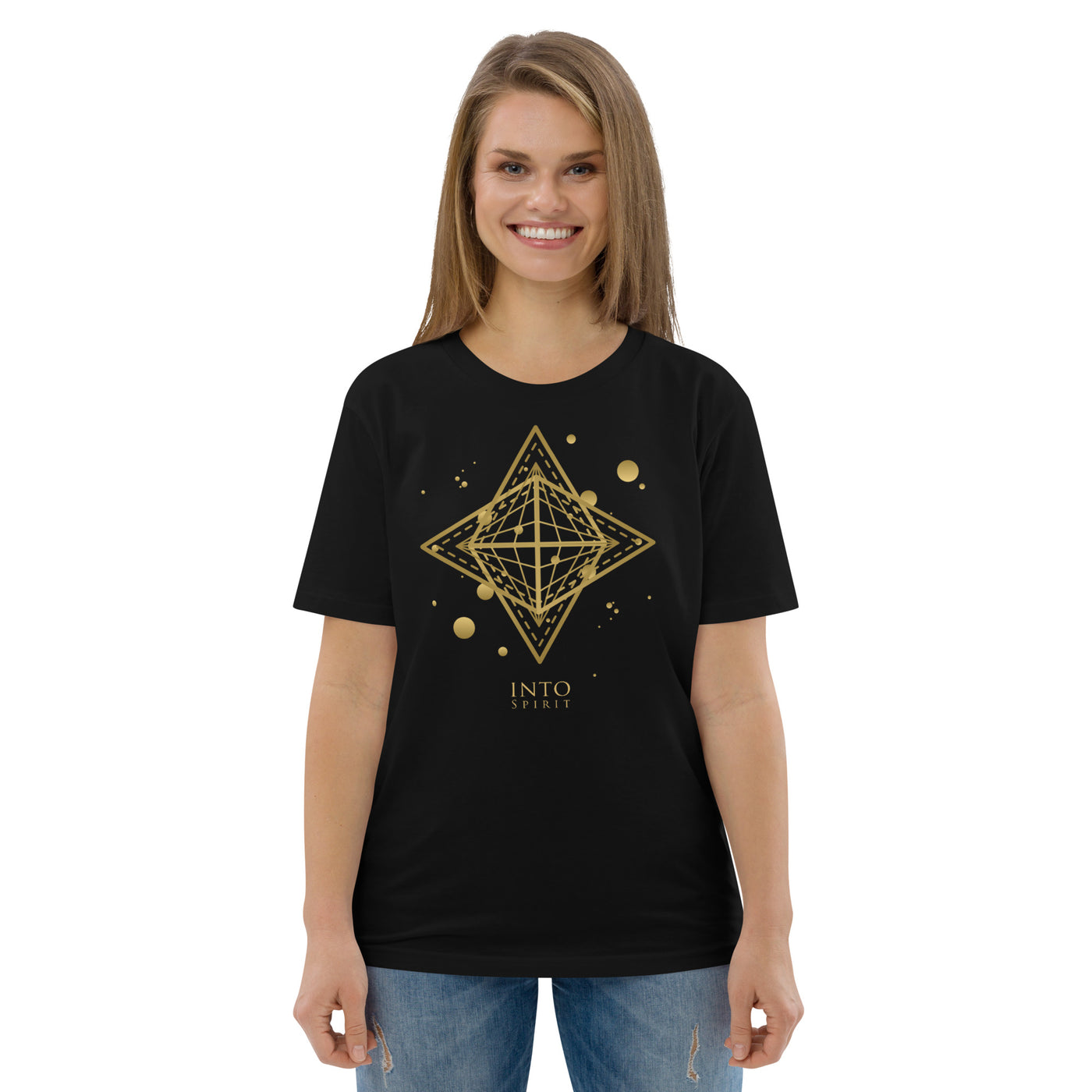 Sacred star geometry unisex organic cotton t-shirt