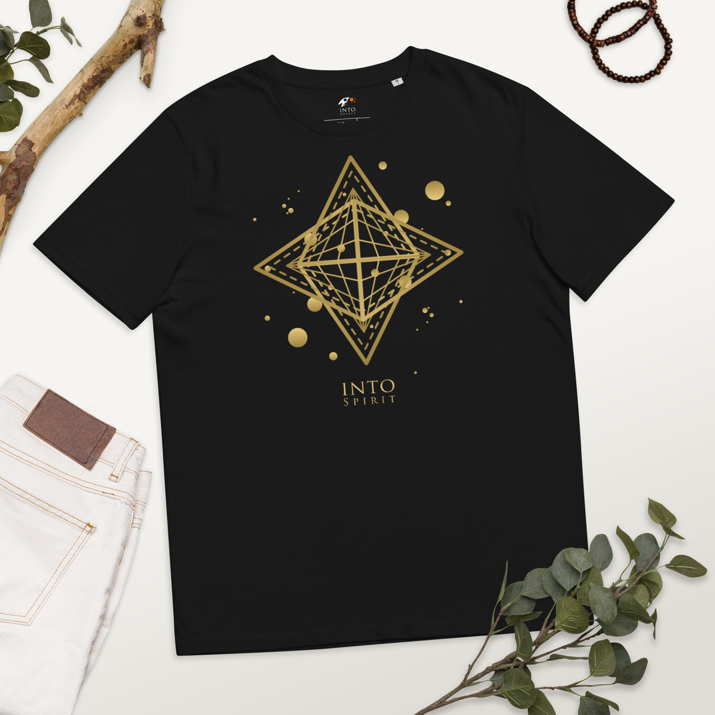 Sacred star geometry unisex organic cotton t-shirt