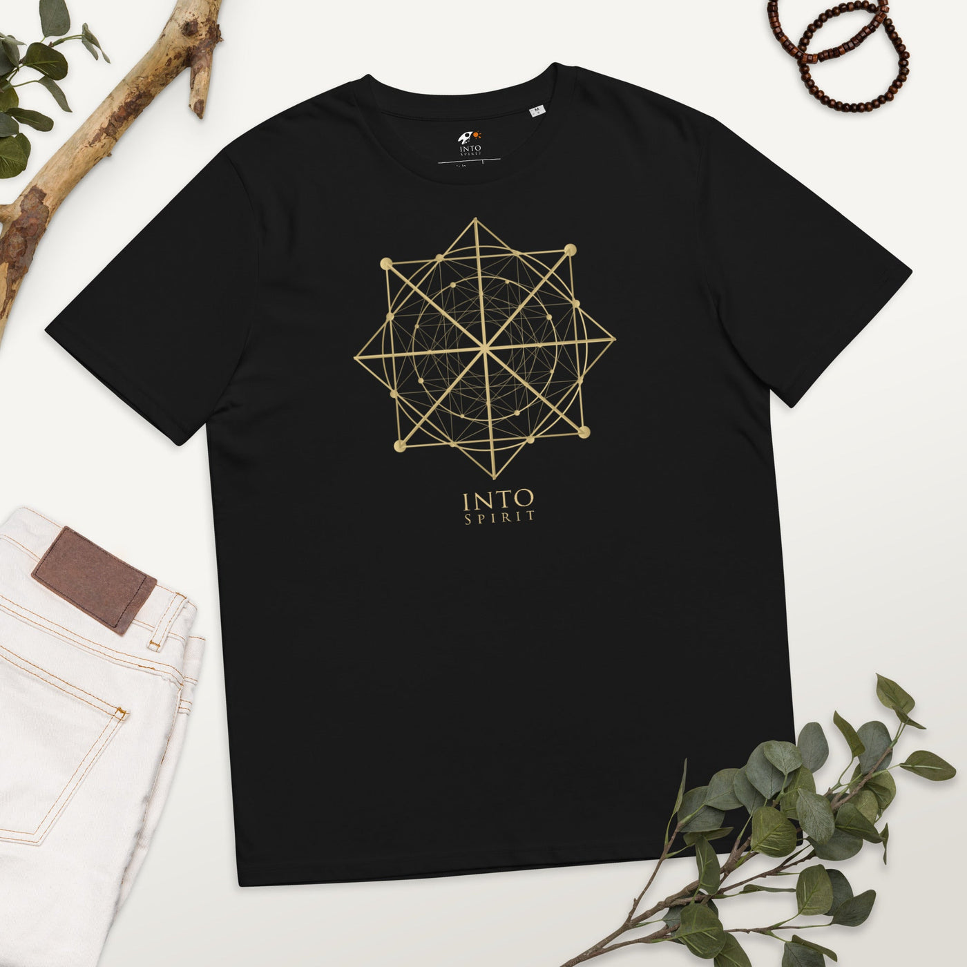 Sacred geometry organic cotton men's t-shirt