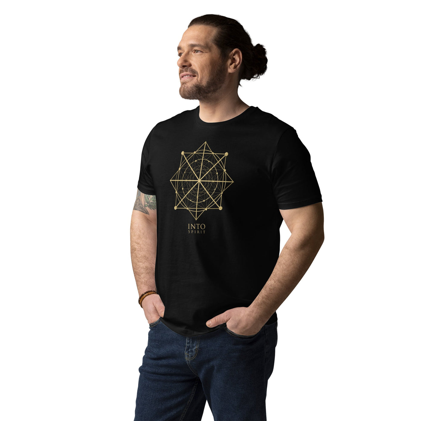 Sacred geometry organic cotton men's t-shirt