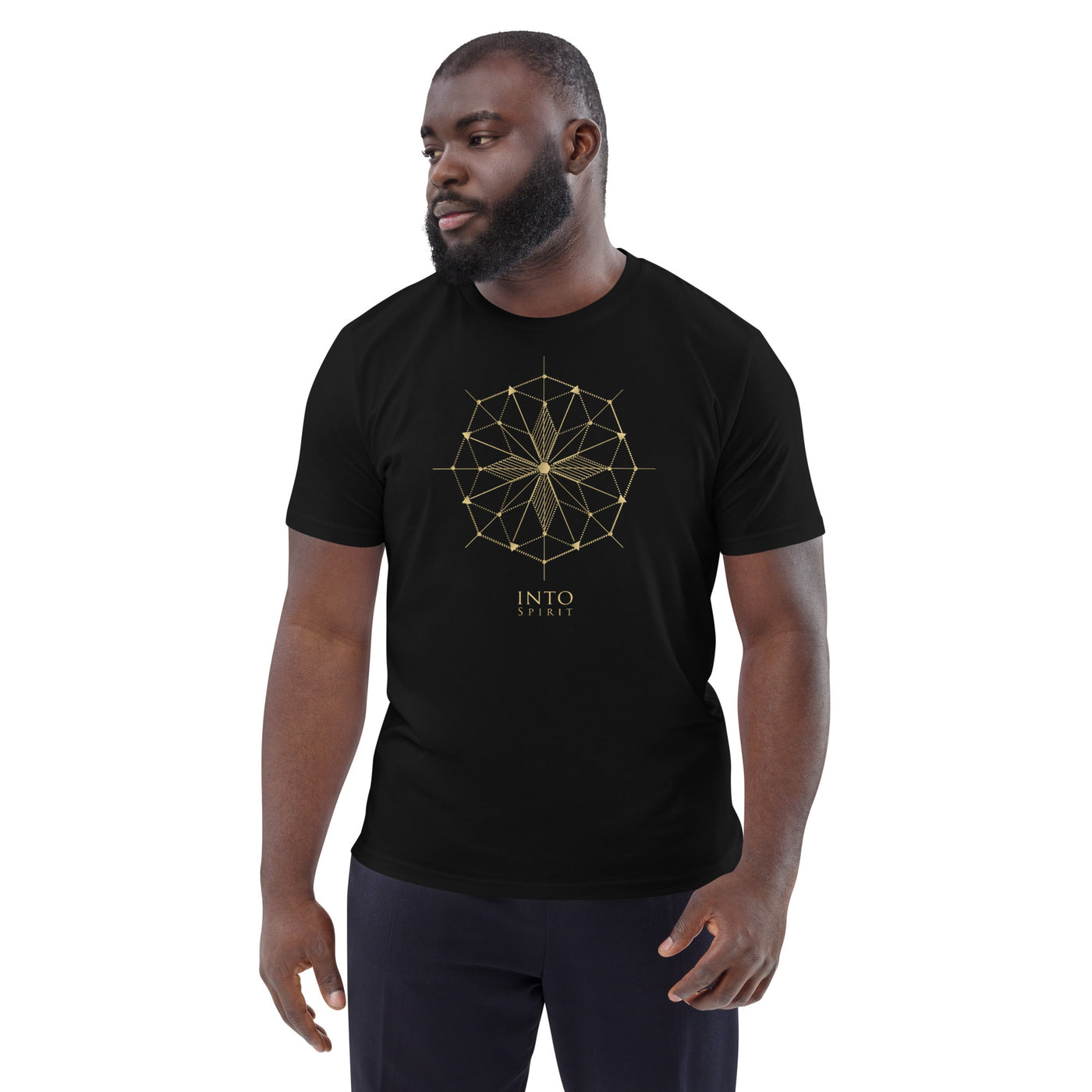 sacred geometry cross unisex organic cotton t-shirt