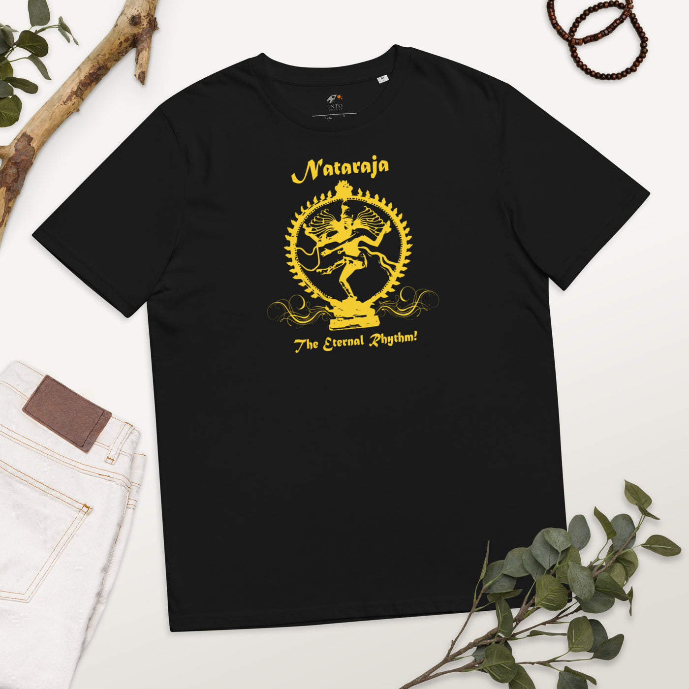 Yellow nataraja unisex organic cotton t-shirt