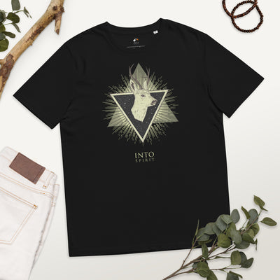 geometric deer unisex organic cotton t-shirt