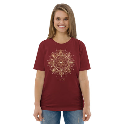 Heart mandala organic cotton women's t-shirt