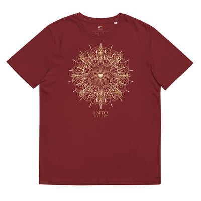 Heart mandala organic cotton women's t-shirt