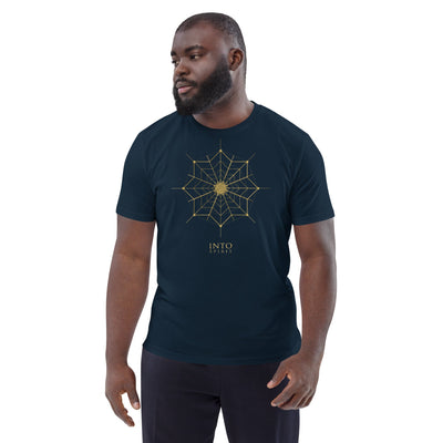 Sacred geometry flower organic cotton men's t-shirt