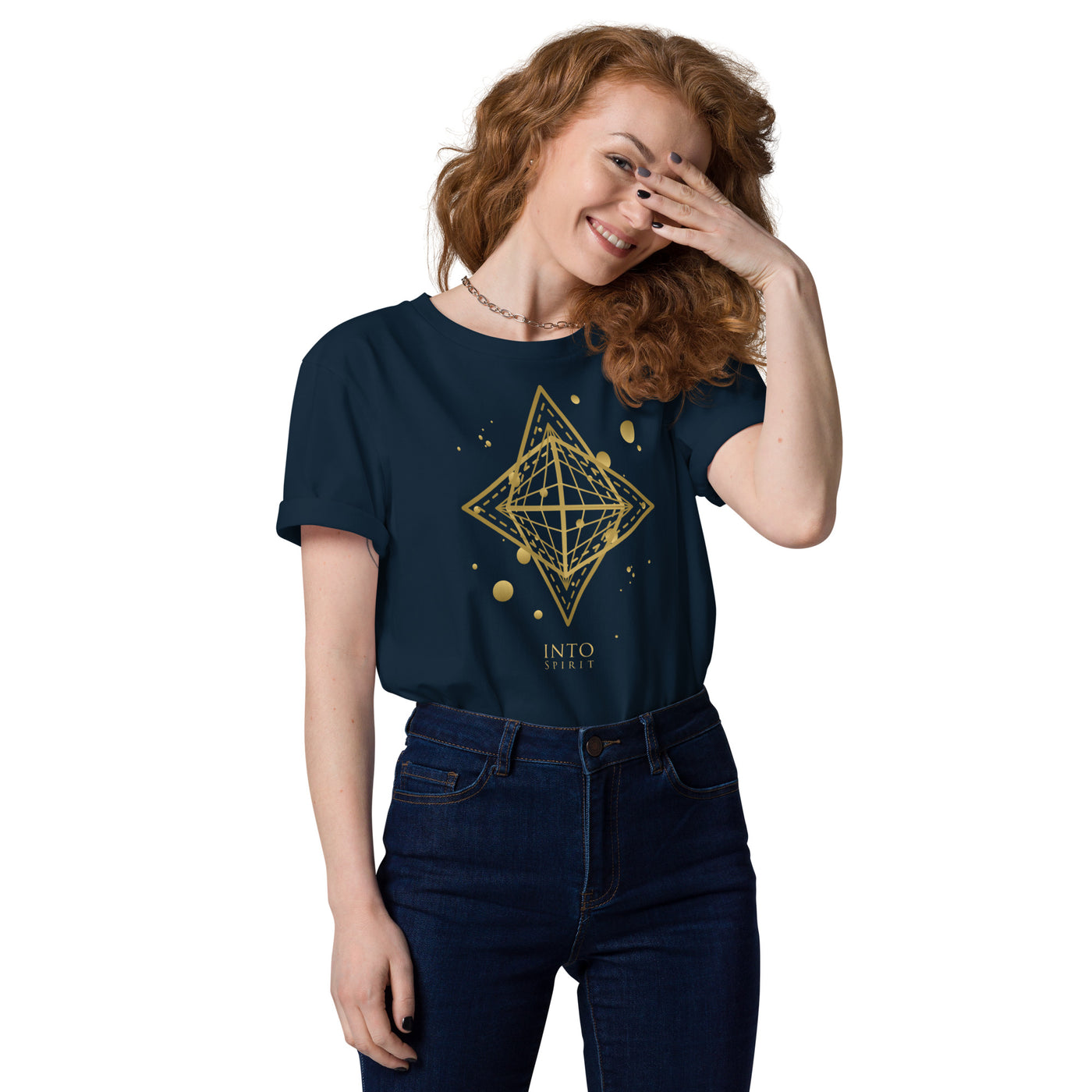 Sacred star geometry unisex organic cotton t-shirt