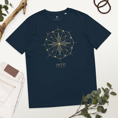 Sacred geometry cross organic cotton women´s t-shirt