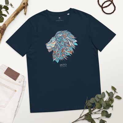 Colorfull lion organic cotton women's t-shirt