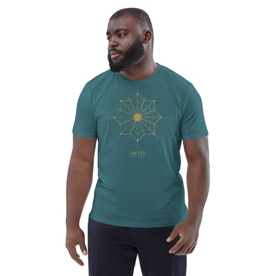 Sacred geometry flower organic cotton men's t-shirt