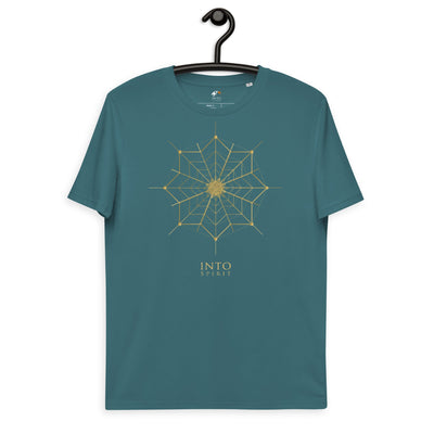 Sacred geometry flower organic cotton men's t-shirt