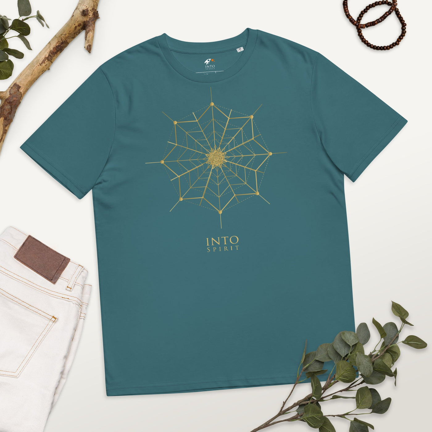 Sacred geometry flower organic cotton women's t-shirt