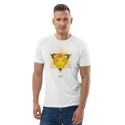 yellow tiger unisex organic cotton t-shirt