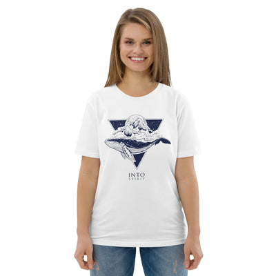 whale unisex organic cotton t-shirt