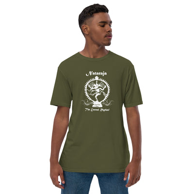 White nataraja man premium viscose hemp t-shirt