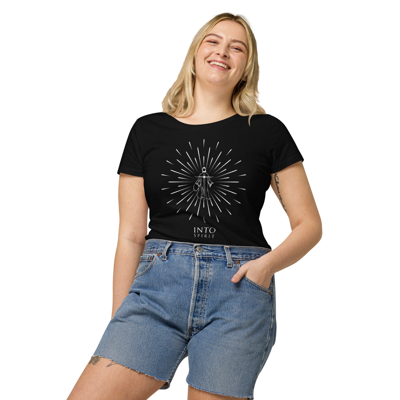 Jesus shine women’s basic organic t-shirt