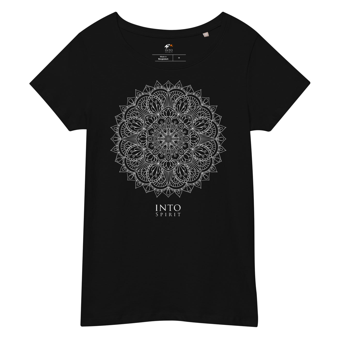 White mandala organic t-shirt