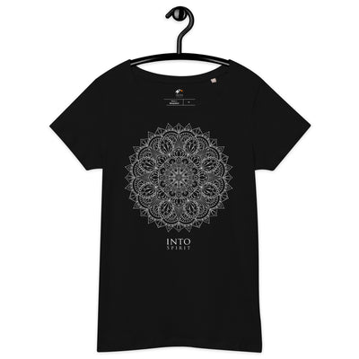 White mandala organic t-shirt