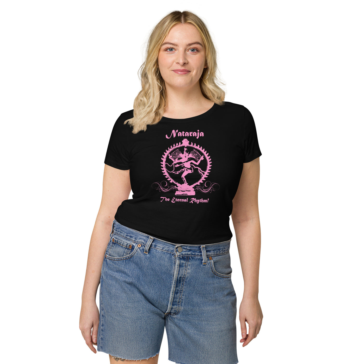 Pink nataraja women’s basic organic t-shirt