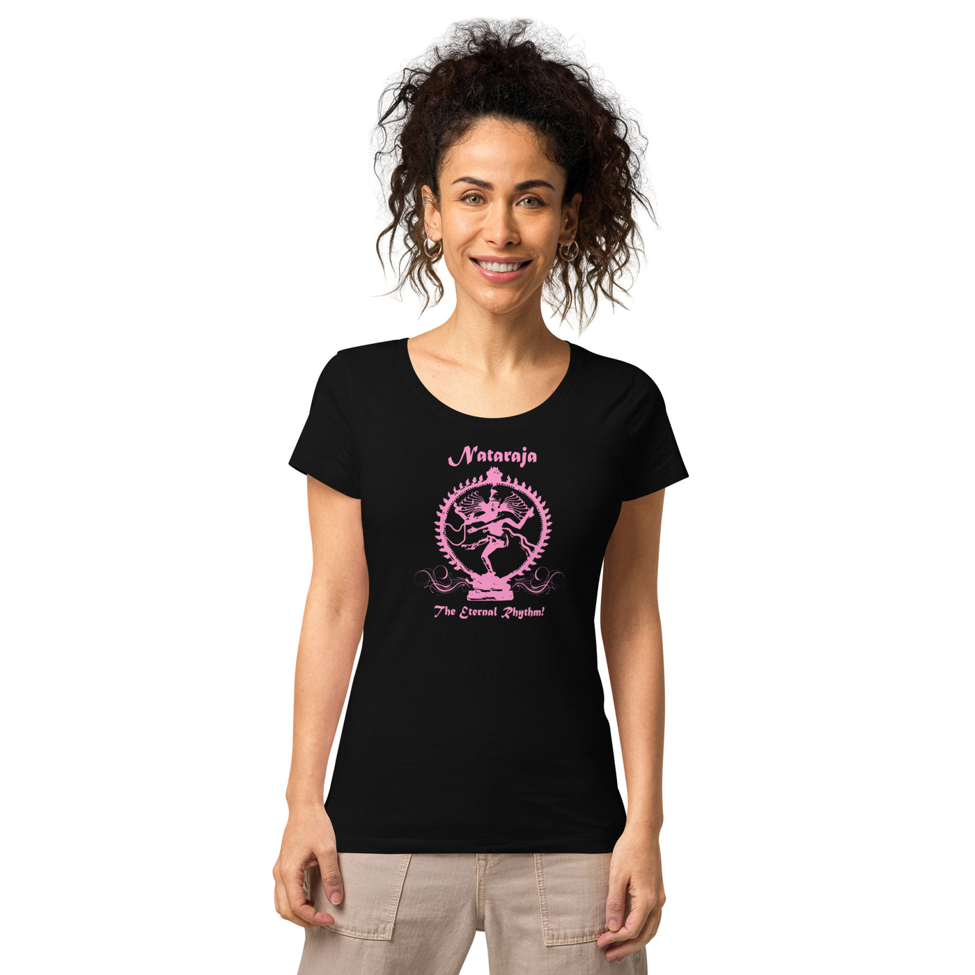 Pink nataraja women’s basic organic t-shirt