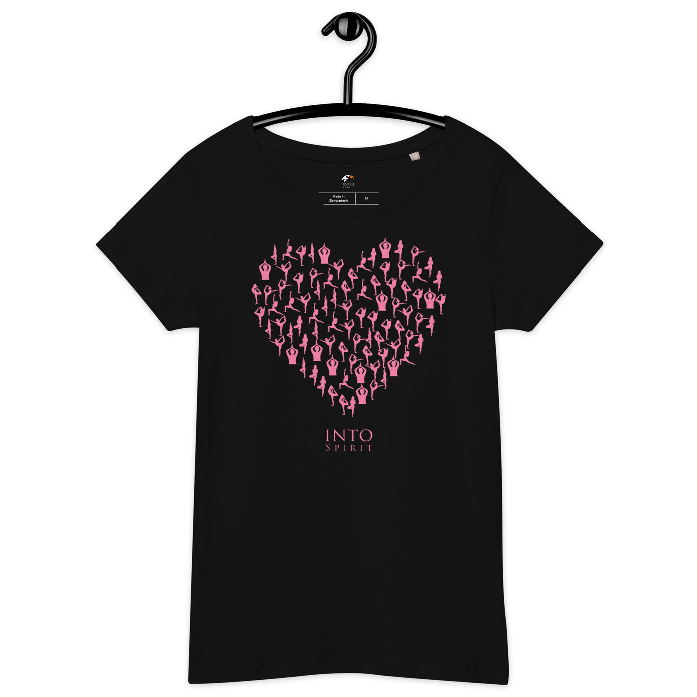 pink heart yoga Women’s basic organic t-shirt