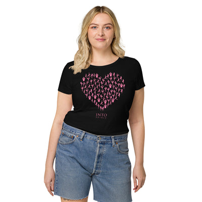 pink heart yoga Women’s basic organic t-shirt