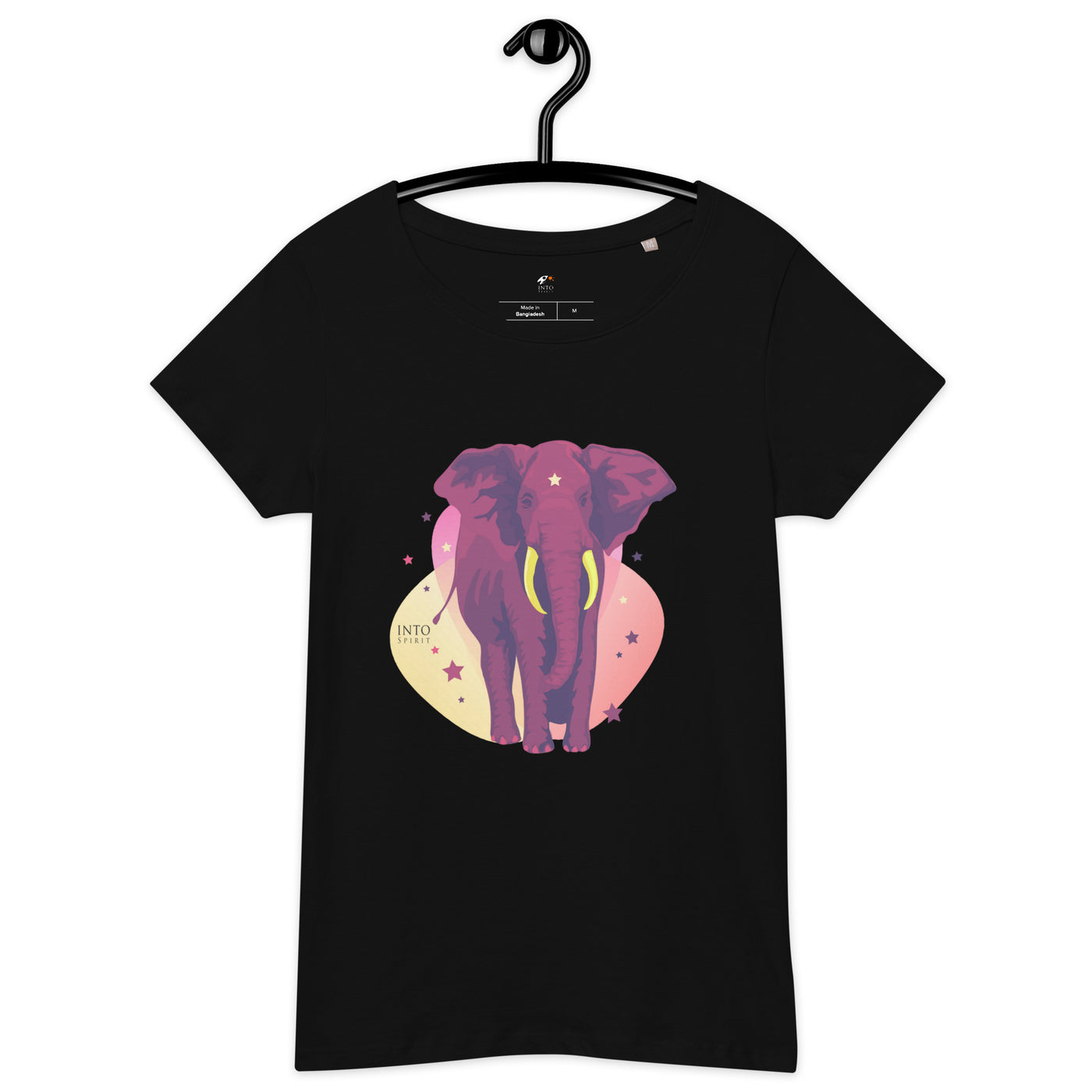 Purple elephant women’s basic organic t-shirt