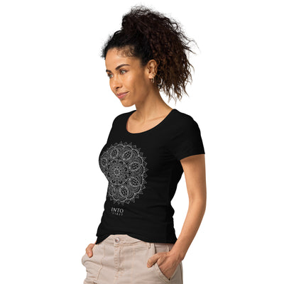 White mandala organic t-shirt