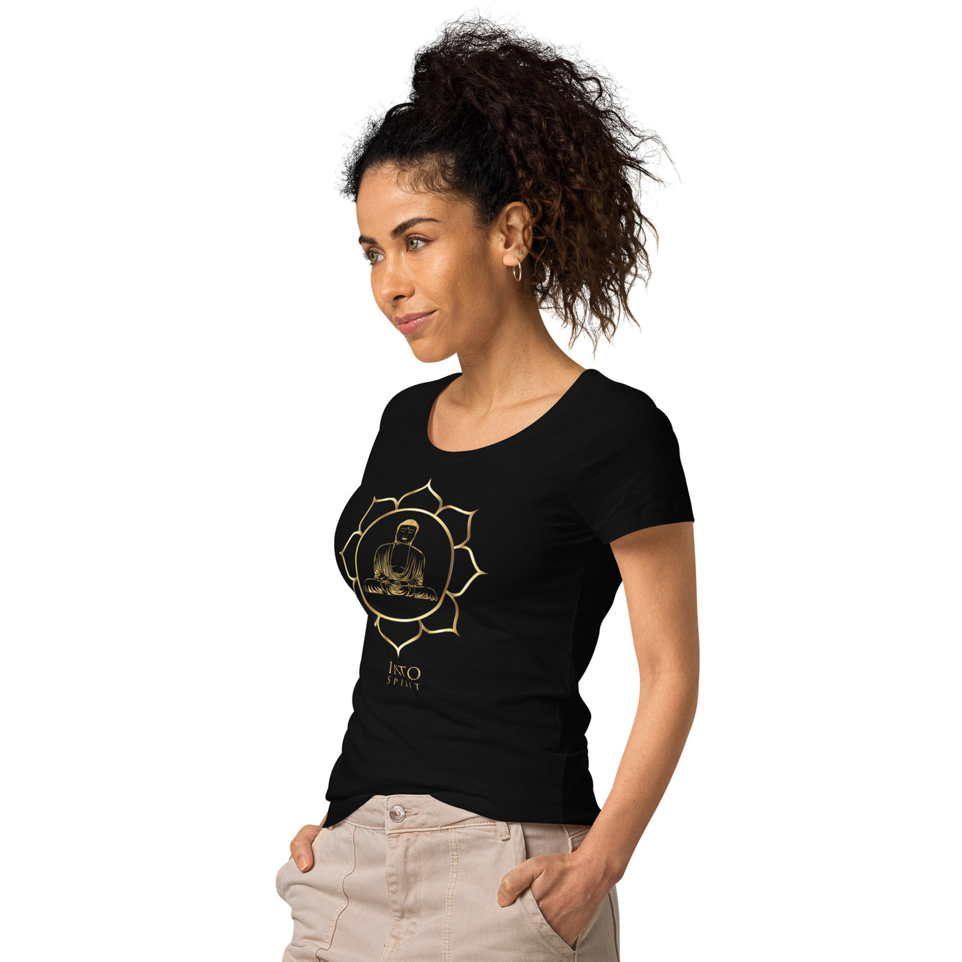 buda mandala women’s basic organic t-shirt