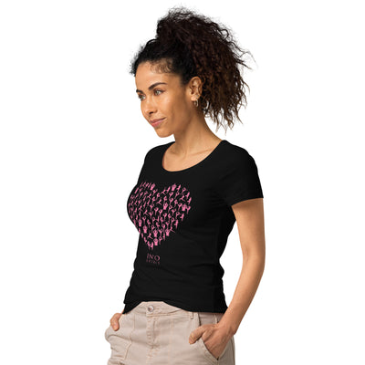 pink heart yoga Women’s basic organic t-shirt