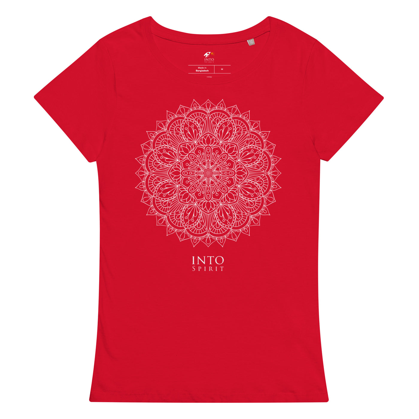 White mandala organic t-shirt