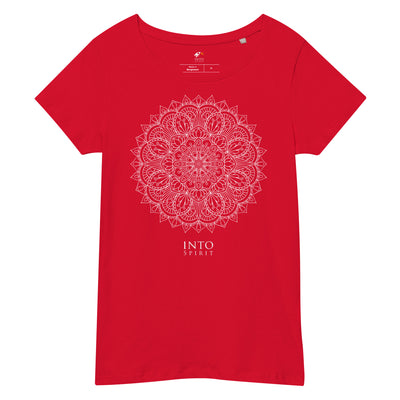 White mandala organic t-shirt