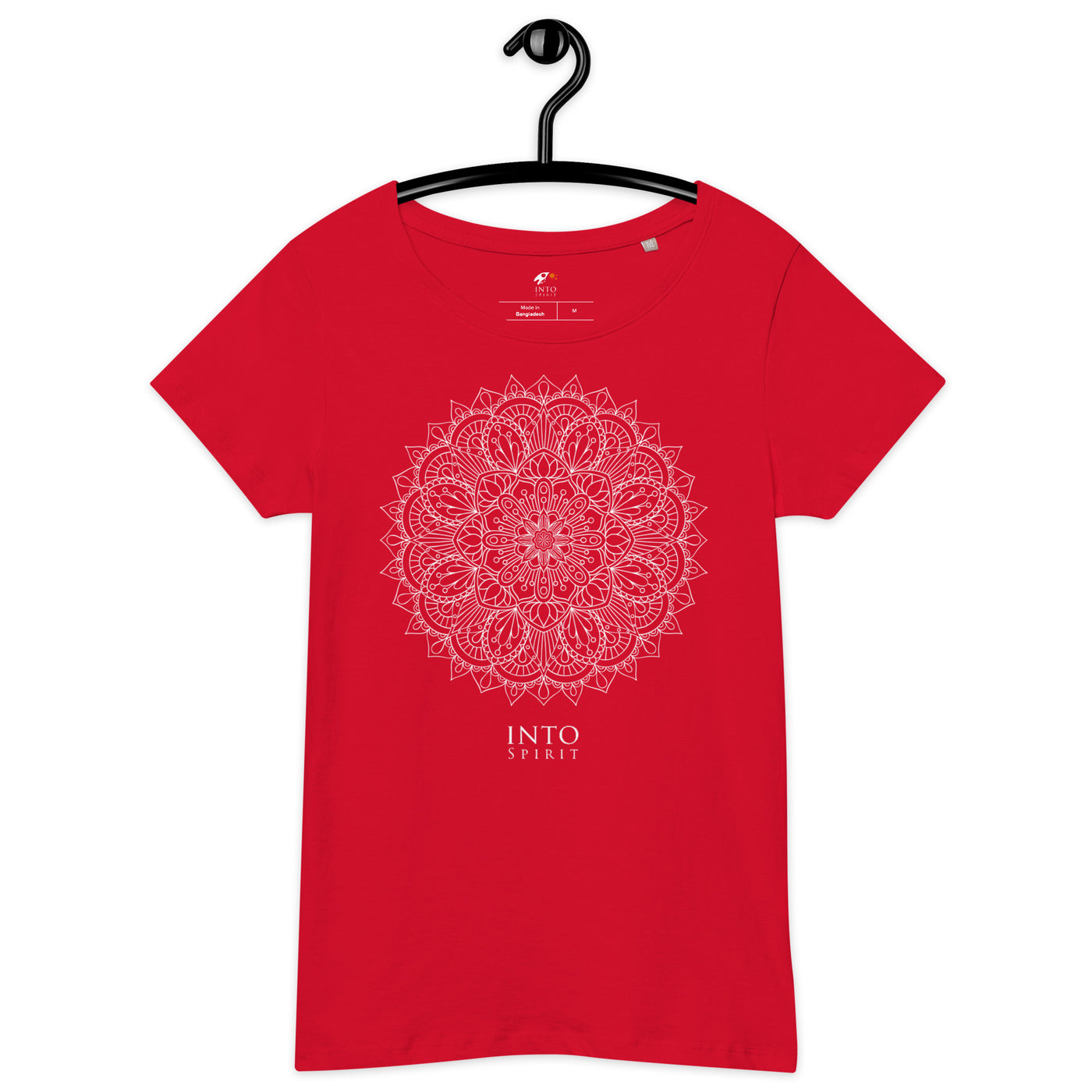 White mandala organic t-shirt