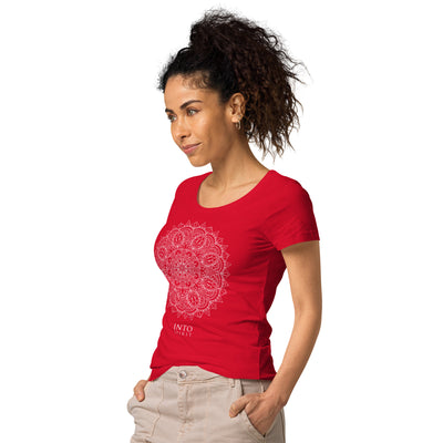 White mandala organic t-shirt