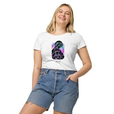 virgin mary and child jesus women’s basic organic t-shirt