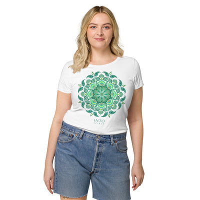 Green mandala women’s basic organic t-shirt