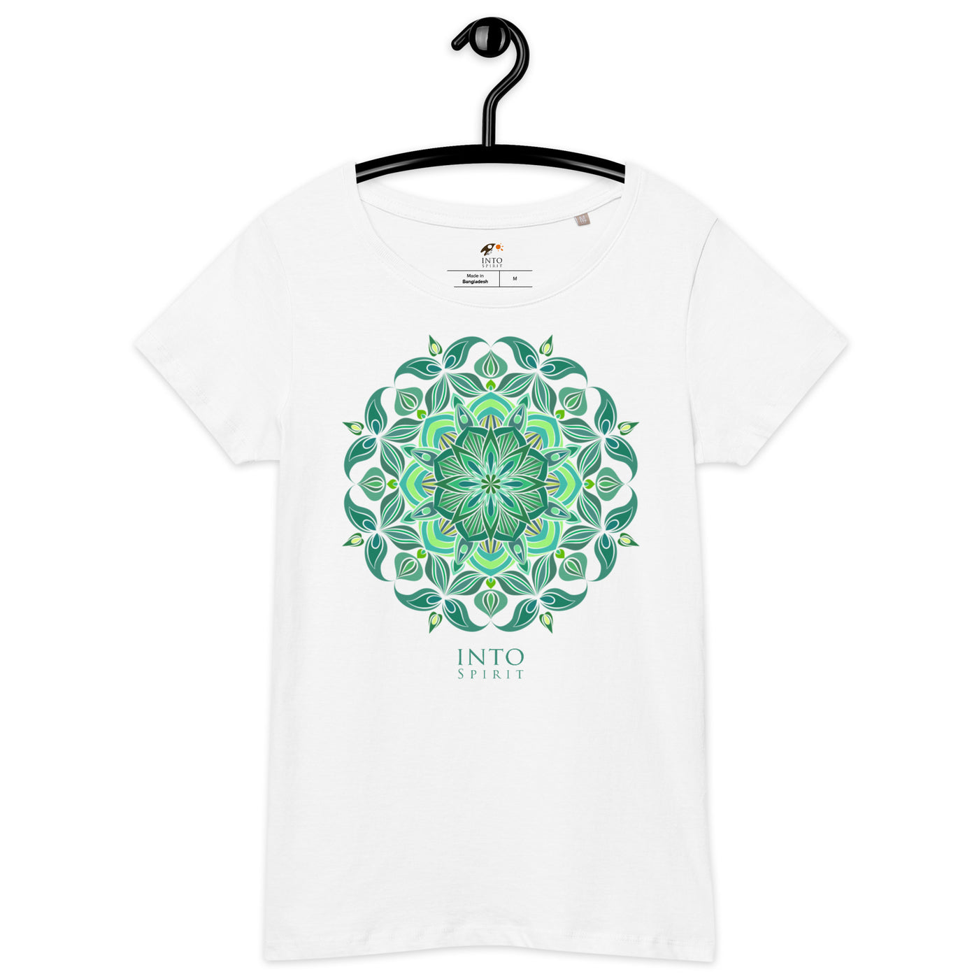 Green mandala women’s basic organic t-shirt