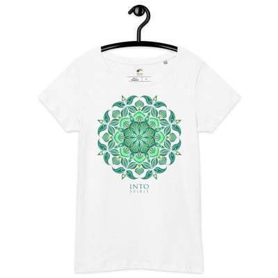 Green mandala women’s basic organic t-shirt