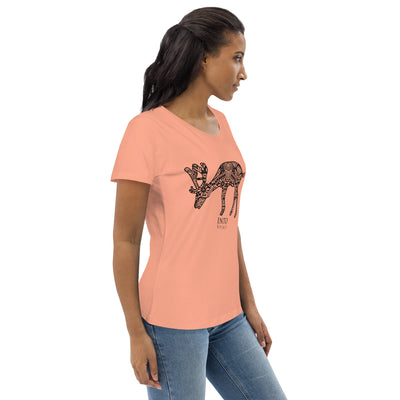 mandala deer women's fitted eco-tee